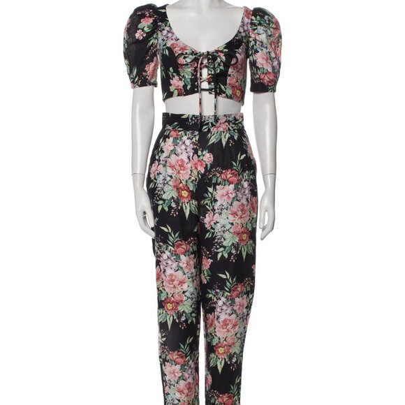 ZIMMERMANN Bellitude Tuck Floral-Print Linen Set Zimmermann Size 0 - Picture 9 of 16